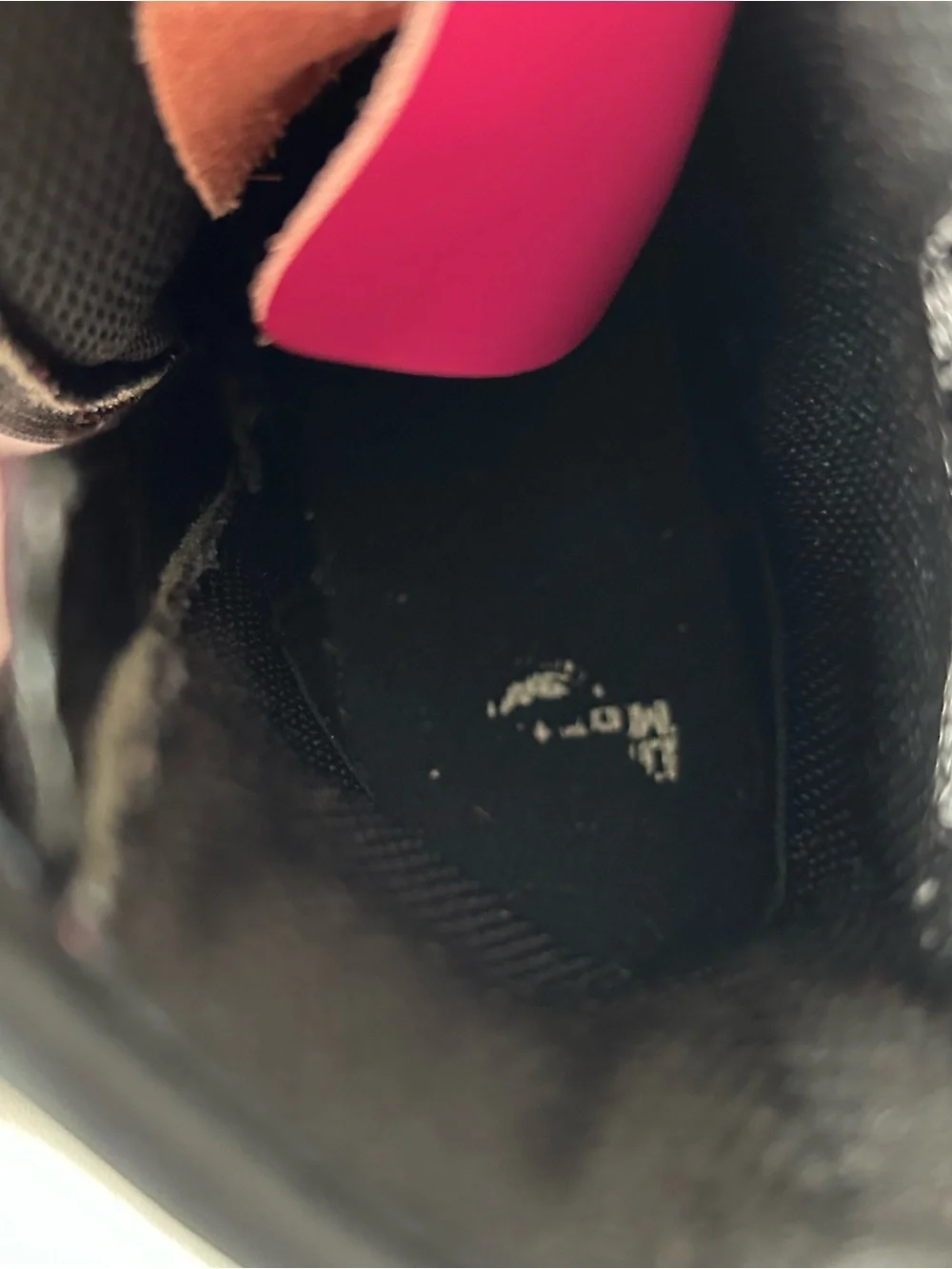 Dr Martens Girls Hot Pink Combat Boots Size 3US Lace Up Graphic Side Zip 1460J